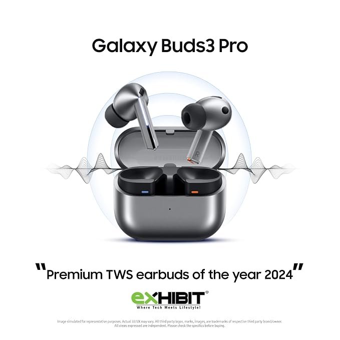 Samsung Galaxy Buds3 Pro Wireless Earbuds, Powered by Galaxy AI, IP57, Active Noise Cancellation, Adaptive Noise Control, 37hrs Battery, 360 Surround Sound, Pinch Controls, Galaxy Ecosystem, Silver - Image 2