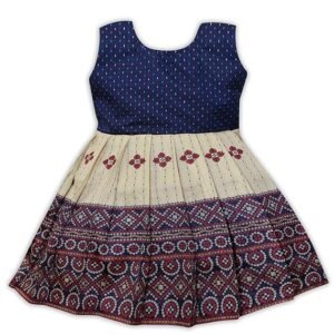 PW PLATYPUS WORLD South Indian Traditional Pattu Pavadai Jacquard Silk Frock Dress For Baby Girls